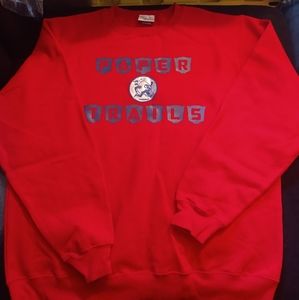 Papertrails crew neck Sweatshirt Red Sz Xl
